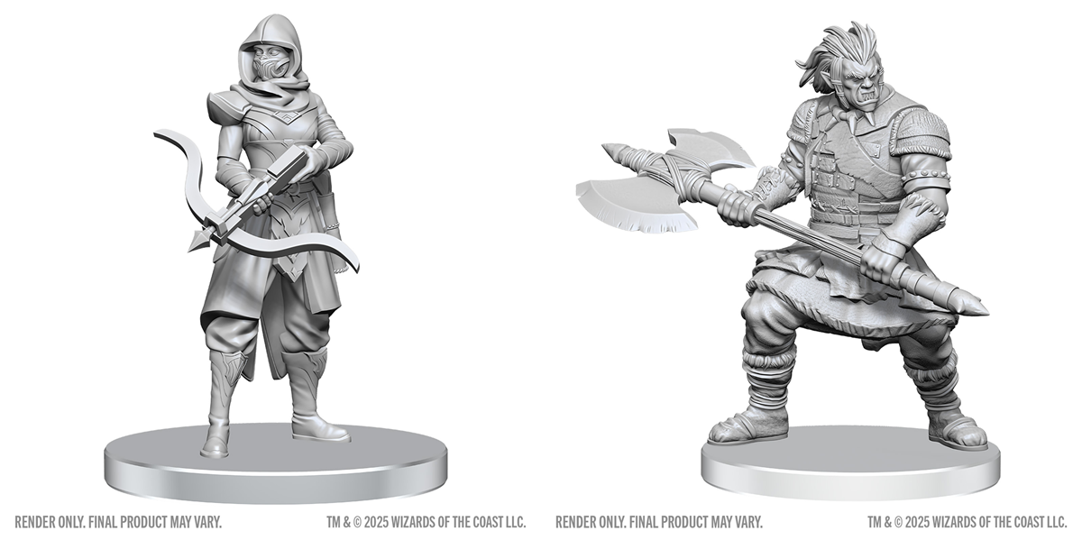 D&D MINIS: DND UNPAINTED MINIS WV28 ASSASSIN & BERSERKER | BD Cosmos