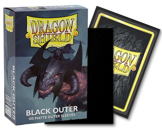 DRAGON SHIELD SLEEVES OUTER MATTE BLACK 100ct | BD Cosmos