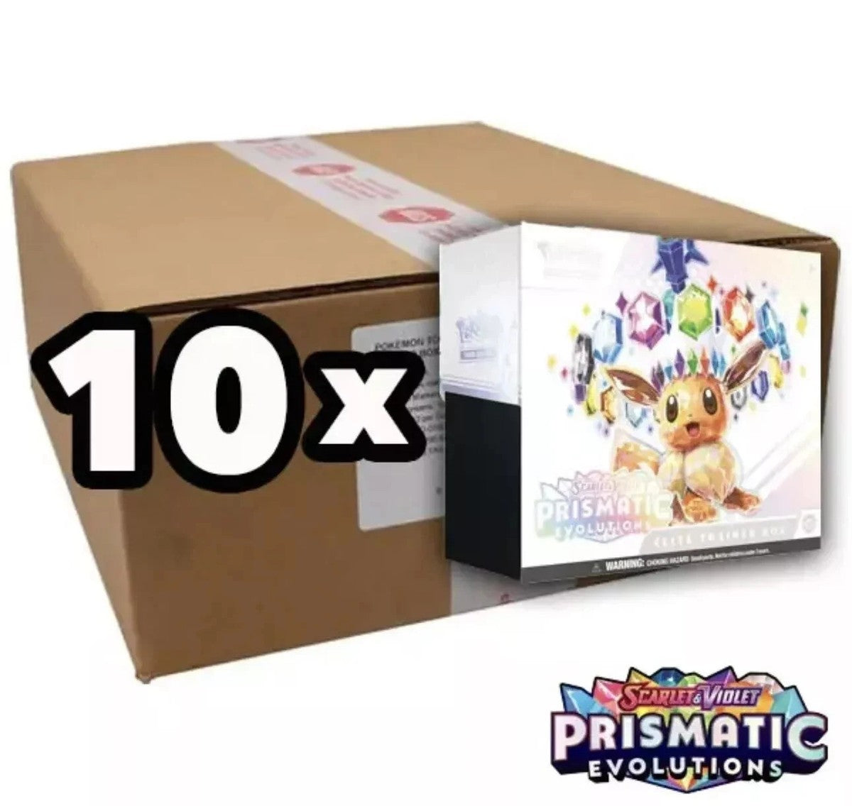 POKEMON TCG SV8.5: PRISMATIC EVOLUTION ELITE TRAINER BOX SEALED CASE OF 10 | BD Cosmos