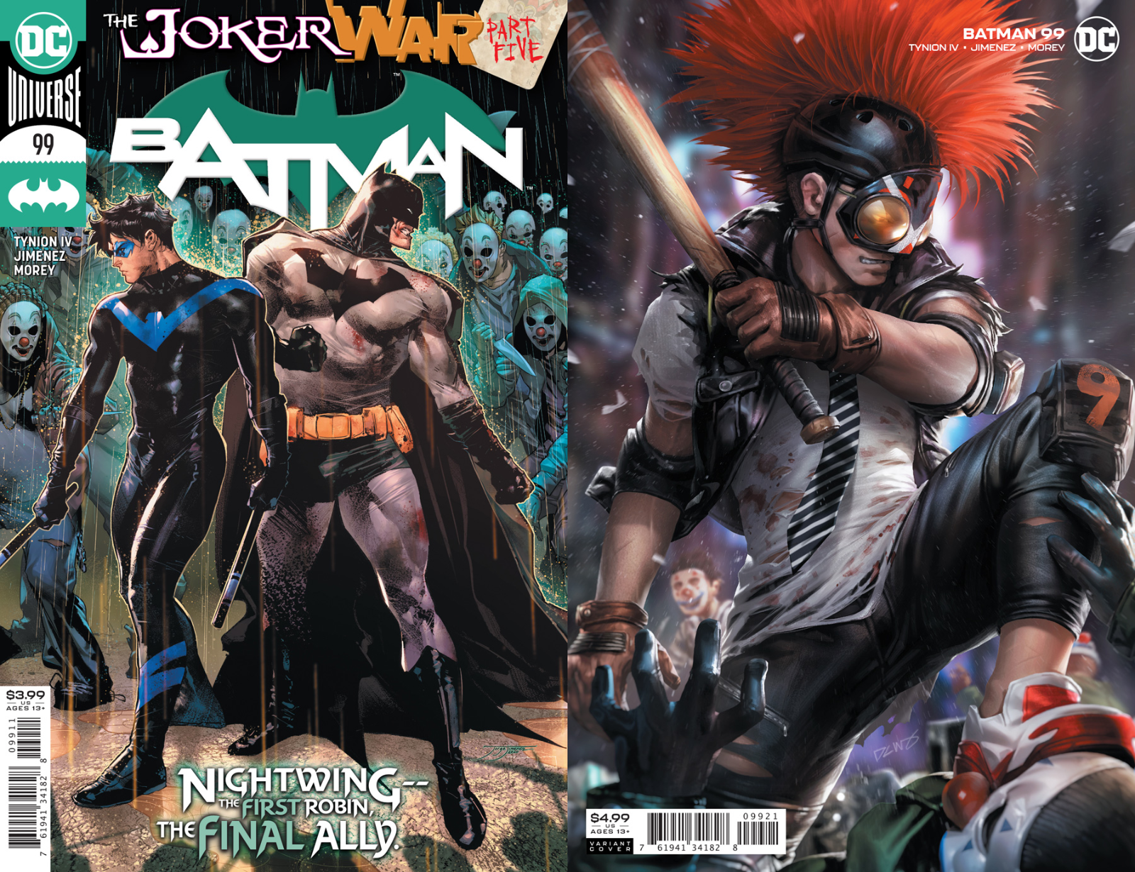 Batman #99 Cover set (2020) DC Comics Jimenez + Chew Covers JOKER WAR | BD Cosmos