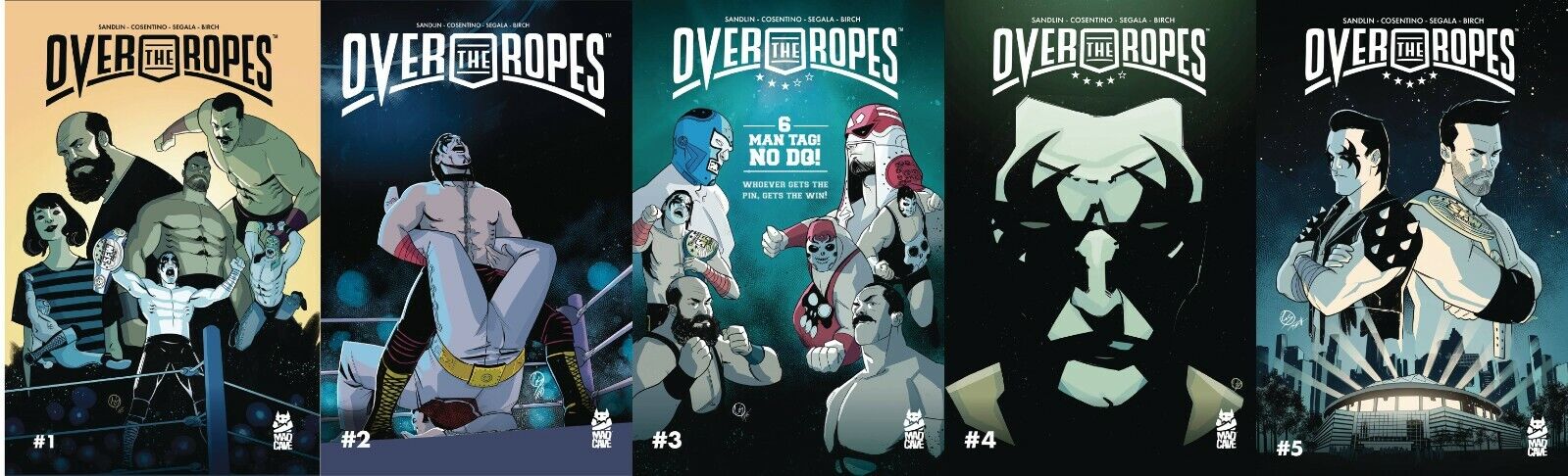 Over The Ropes #1-5 Complete Set Mad Cave | BD Cosmos