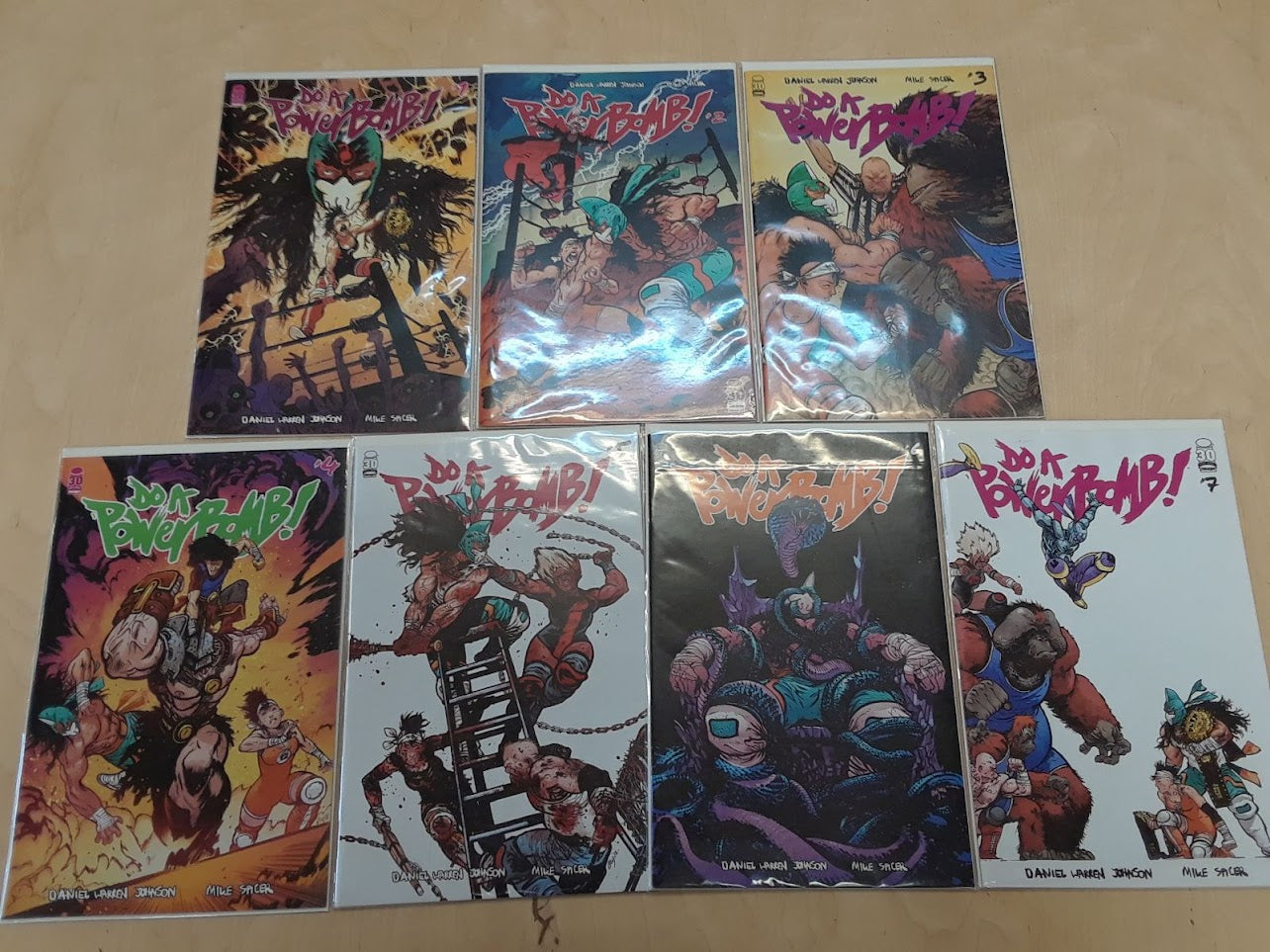 Do A Powerbomb #1-7 Complete Set Main Covers | BD Cosmos