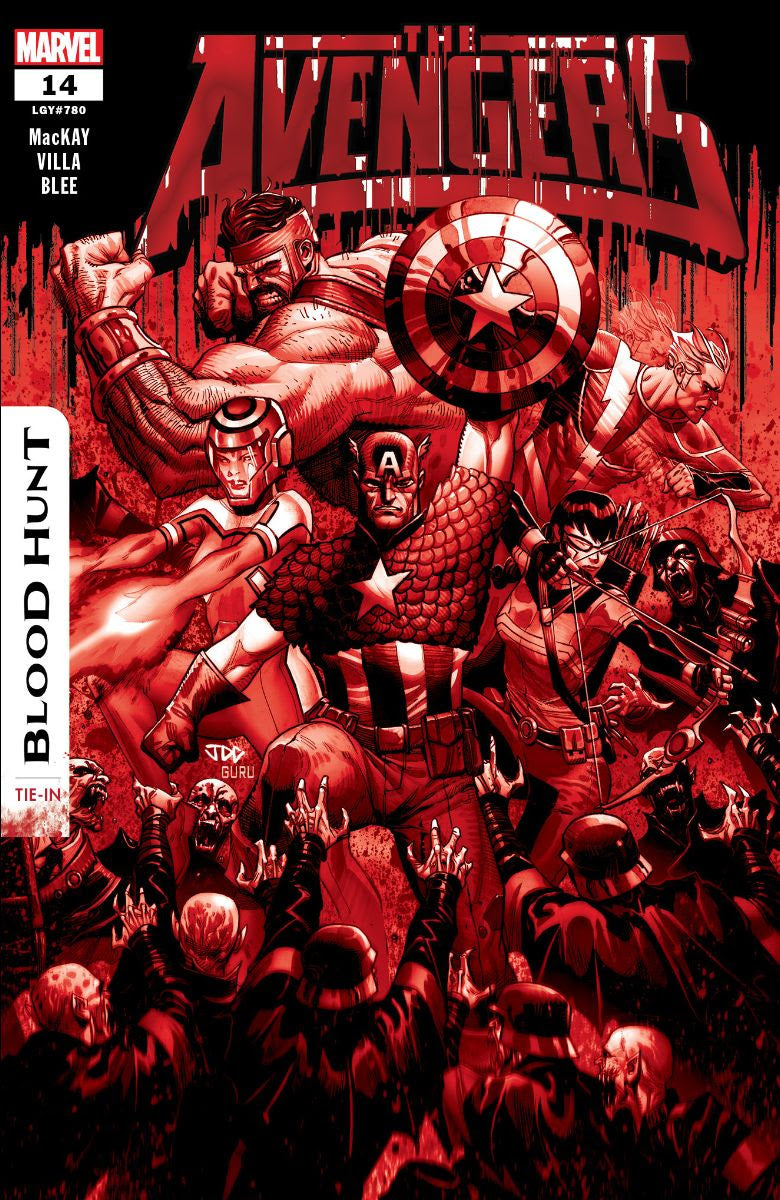Avengers #14 2nd Print Marvel Cassara Blood Splatter 06/19/2024 | BD Cosmos