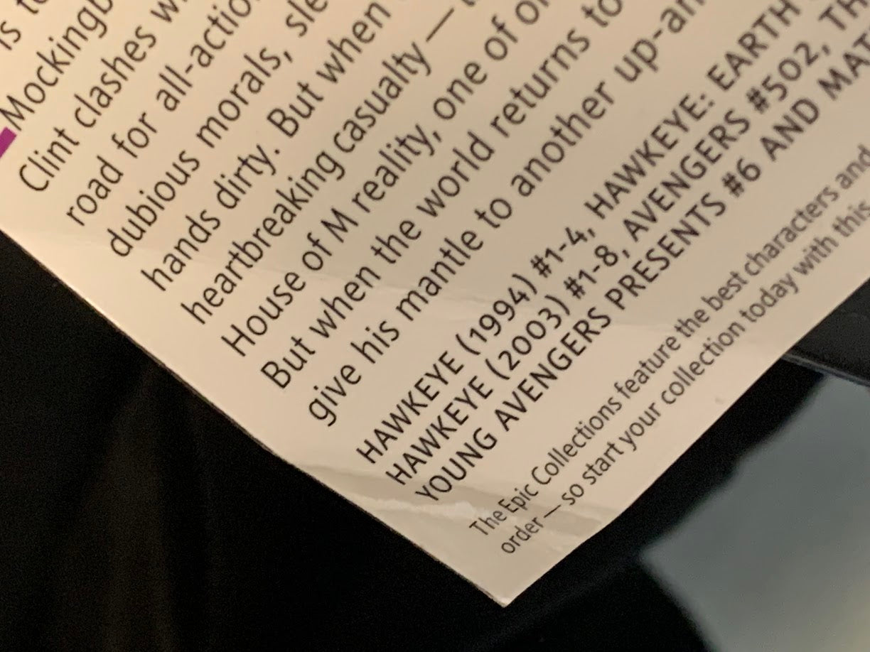 Hawkeye Epic Collection: Shafted - Bent Corners | BD Cosmos