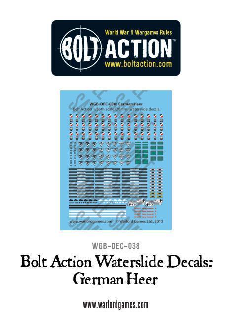 BOLT ACTION: GERMAN HEER DECALS | BD Cosmos
