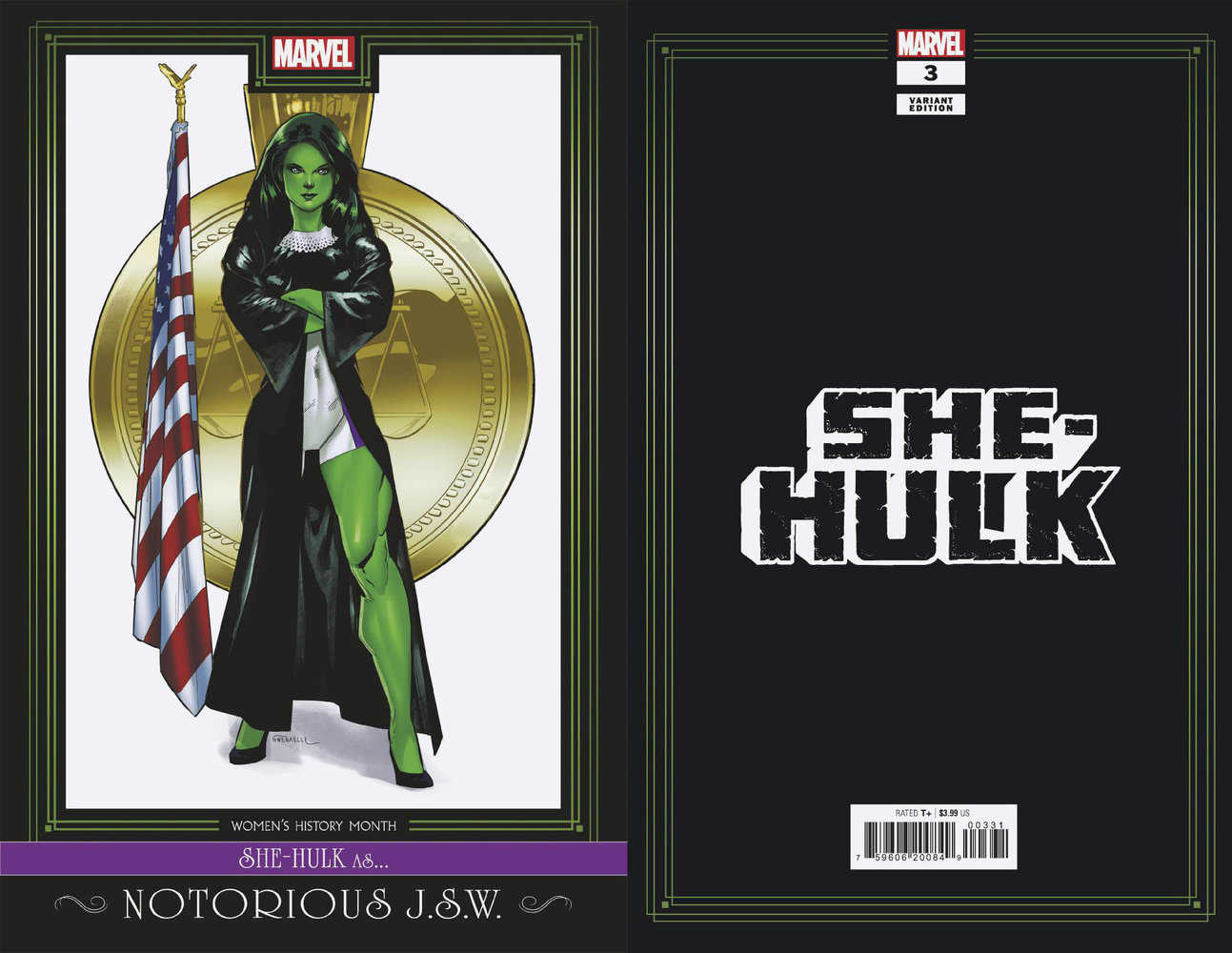 She-Hulk #3 Bazaldua Womens History Variant | BD Cosmos