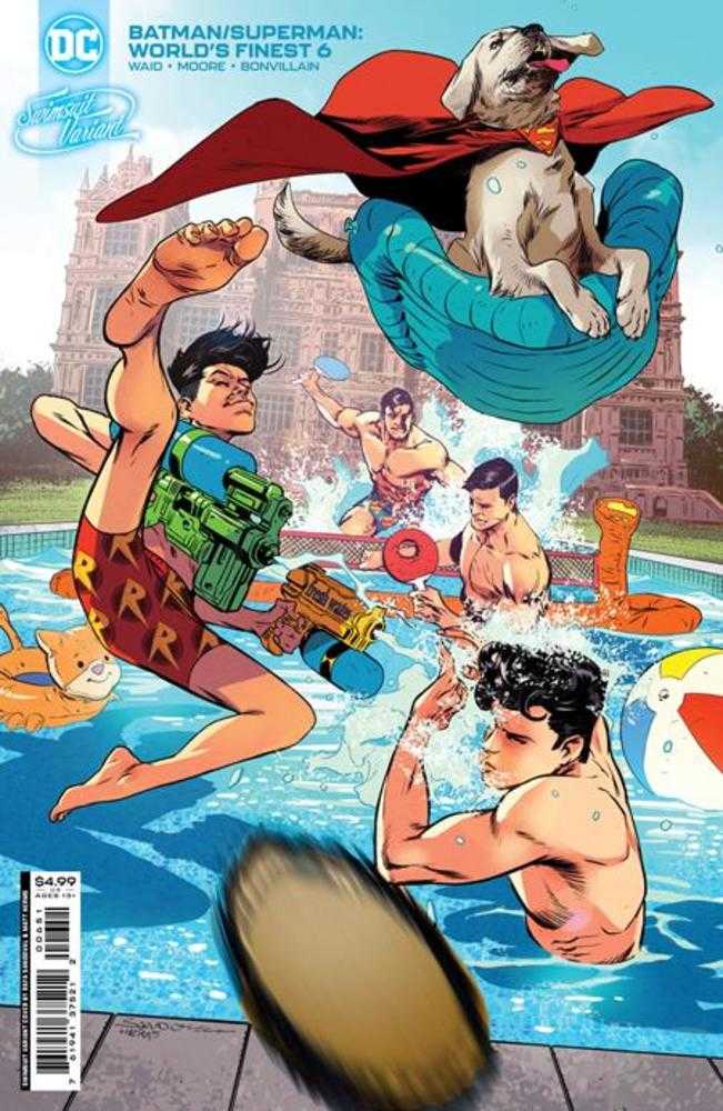 Batman Superman Worlds Finest #6 Cover C Rafa Sandoval Swimsuit Card Stock Variant | BD Cosmos