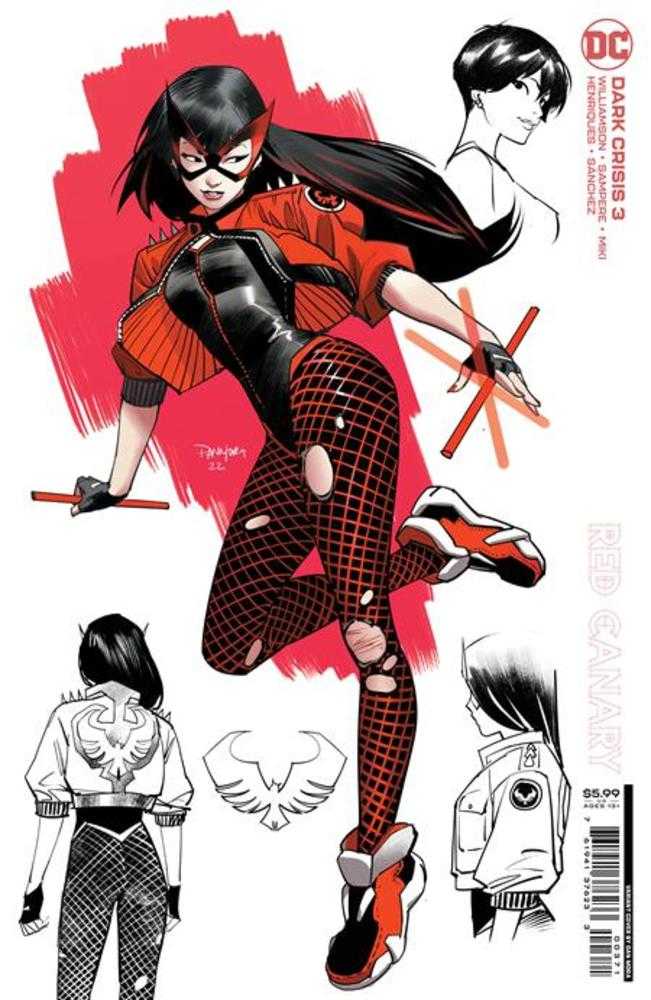Dark Crisis #3 (sur 7) Couverture G Dan Mora Variante de papier cartonné rouge canari | BD Cosmos