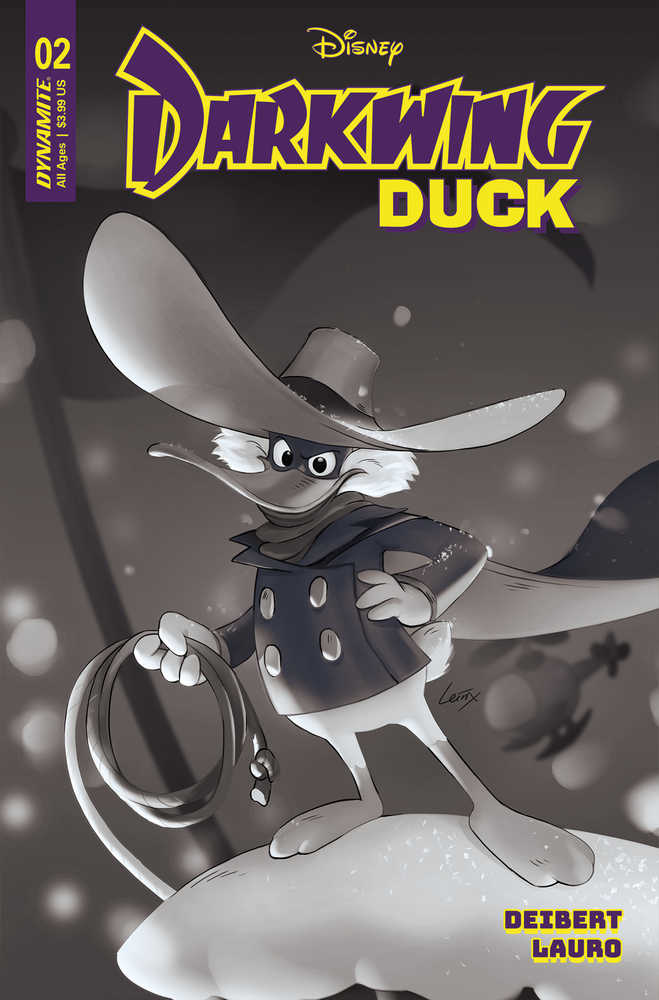Darkwing Duck #2 Cover Z 10 Copy Foc Variant Edition Lerix Black & White | BD Cosmos
