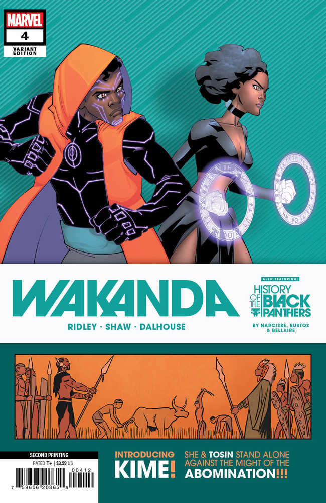 Wakanda #4 2ND PTG (2022) Marvel Shaw Bustos Kime Cover Release 03/08/2023 | BD Cosmos