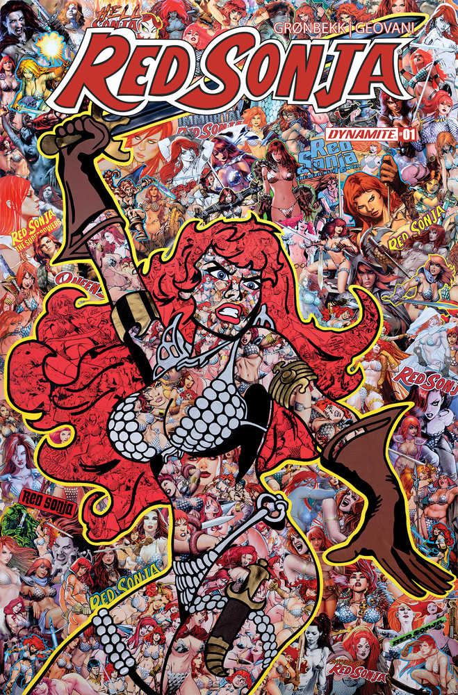Red Sonja 2023 #1 Dynamite F Collage Release 07/19/2023 | BD Cosmos