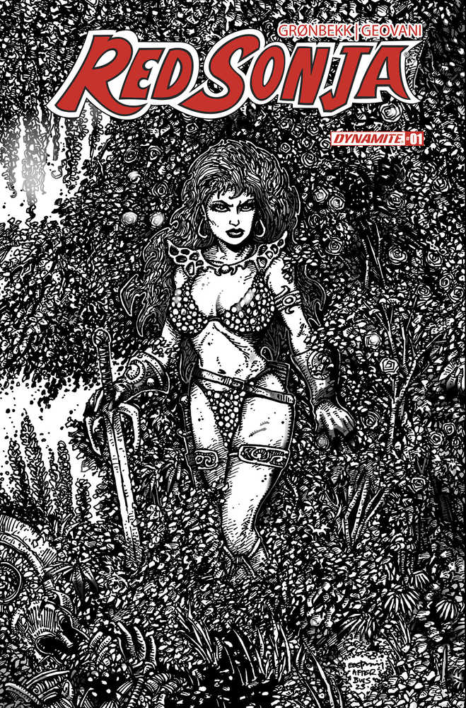 Red Sonja 2023 #1 Dynamite R 1:20 Eastman Line Art Release 07/19/2023 | BD Cosmos