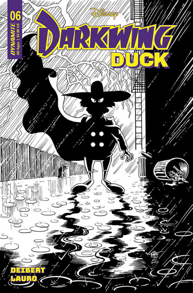 Darkwing Duck #6 Cover S 7 Copy Foc Variant Edition Haeser Black & White | BD Cosmos