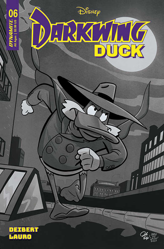 Darkwing Duck #6 Cover U 10 Copy Foc Variant Edition Edgar Black & White | BD Cosmos