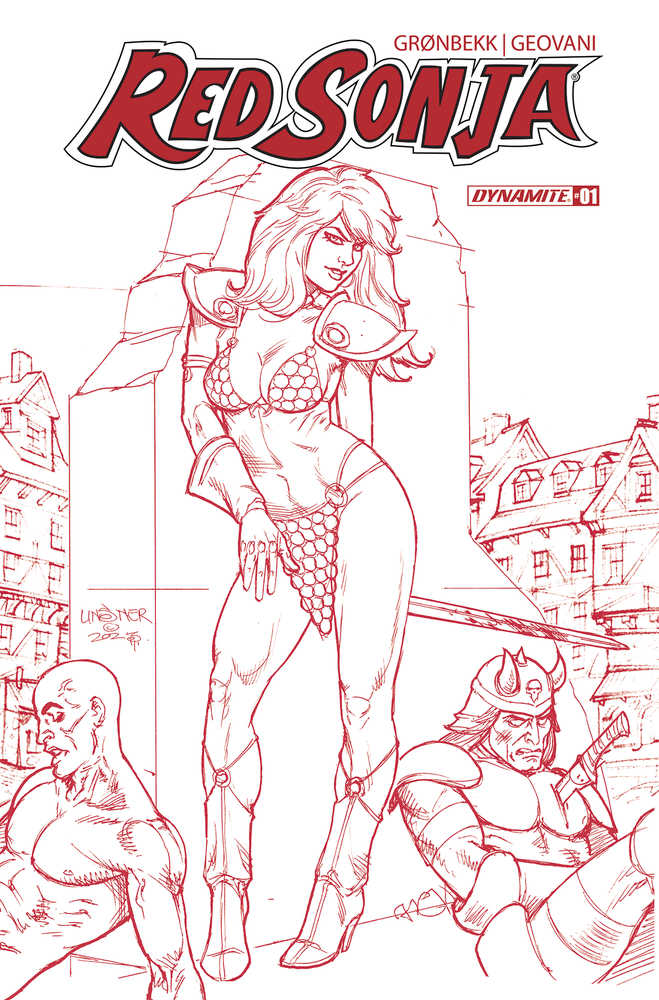 Red Sonja 2023 #1 Dynamite Zs 1:10 Foc Linsner Red Line A Release 07/19/2023 | BD Cosmos