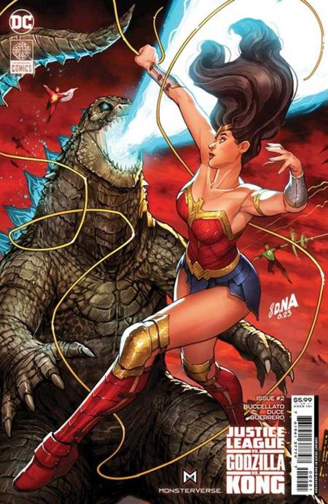 Justice League vs Godzilla vs Kong #2 (sur 7) Couverture B David Nakayama Wonder Woman Connecting Card Stock Variante (abonnement) | BD Cosmos