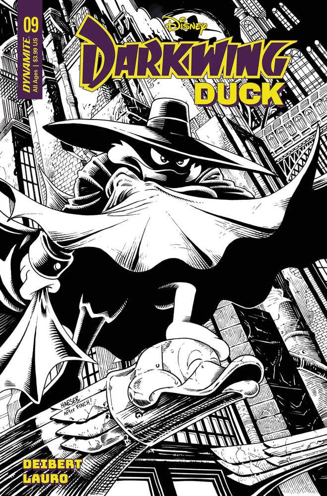 Darkwing Duck #9 Cover S 7 Copie Foc Variant Edition Haeser Noir & Blanc 10/04/2023 | BD Cosmos