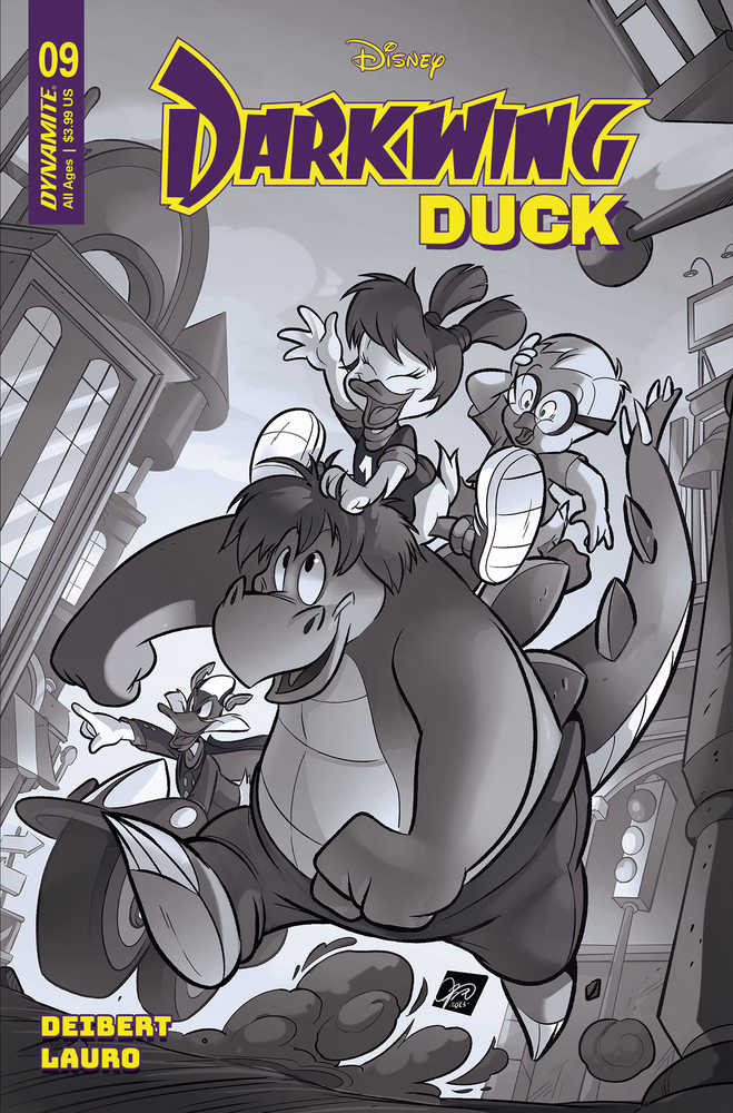 Darkwing Duck #9 Cover T 10 Copie Foc Variant Edition Cangialosi Noir & Blanc 10/04/2023 | BD Cosmos
