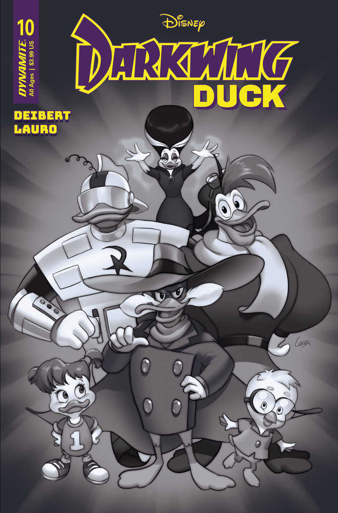 Darkwing Duck #10 Cover R 7 Copy Foc Leirix Black & White | BD Cosmos