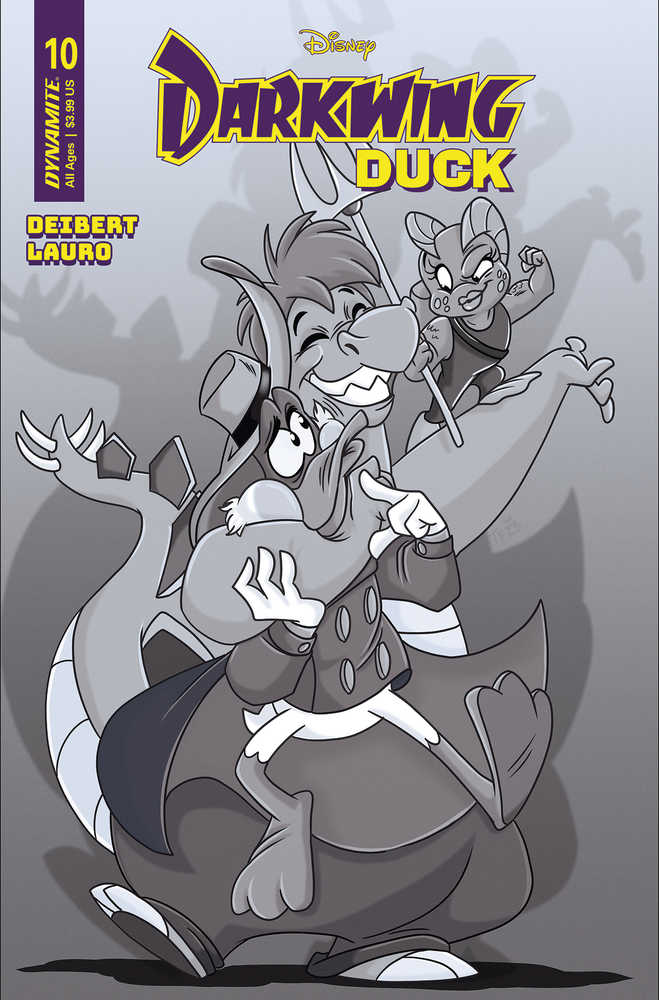 Darkwing Duck #10 Cover T 7 Copy Foc Forstner Black & White | BD Cosmos