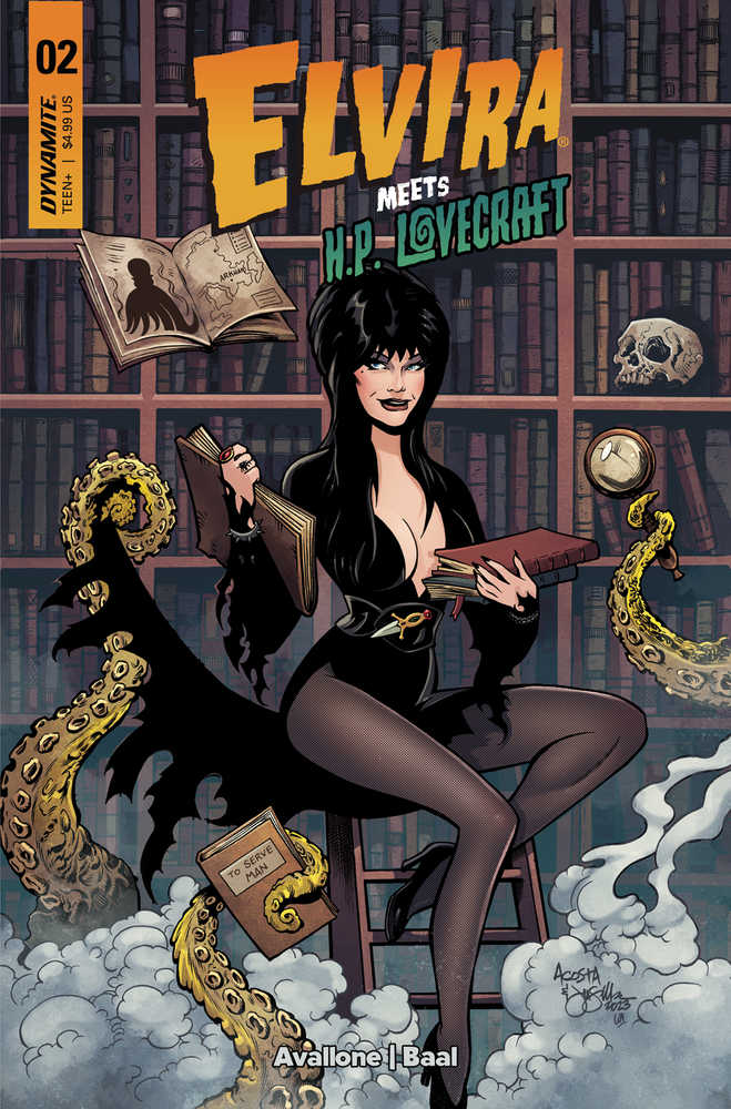 Elvira rencontre Hp Lovecraft #2 couverture A Acosta | BD Cosmos