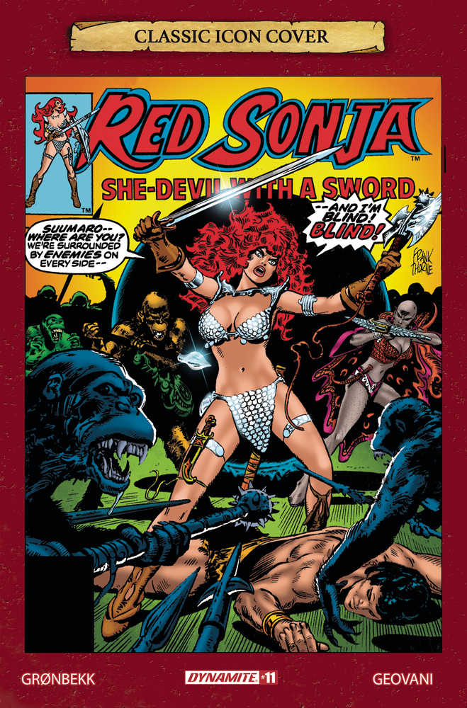 Red Sonja 2023 #11 1:10 DYNAMITE Thorne Icon 05/29/2024 | BD Cosmos