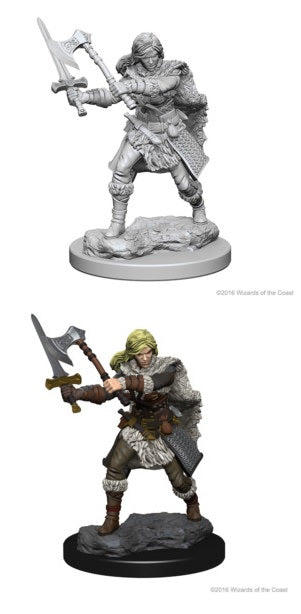 D&D MINIS: BARBARE HUMAINE FEMME | BD Cosmos