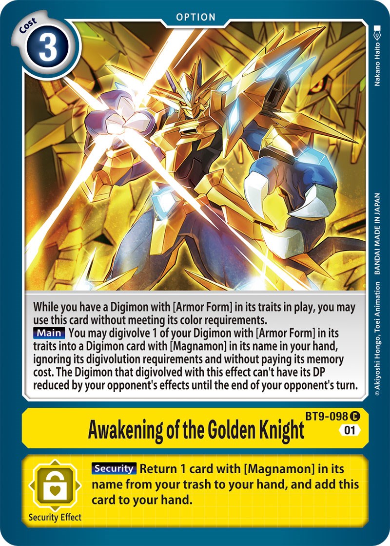 Awakening of the Golden Knight [BT9-098] [X Record] | BD Cosmos