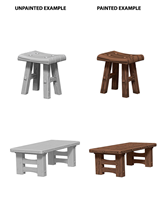 DEEP CUTS MINIS: WOODEN TABLE/STOOLS | BD Cosmos