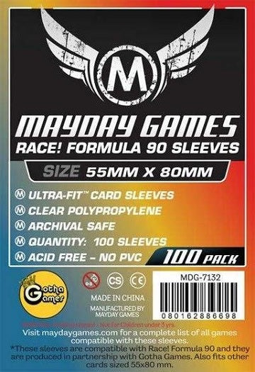 STANDARD RACE FORMULA 90 SLEEVES 55mmX80mm 100CT | BD Cosmos