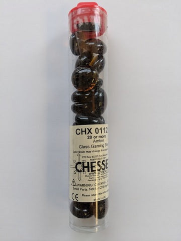 GLASS STONES AMBER (QTY 20+) 5.5" TUBE | BD Cosmos