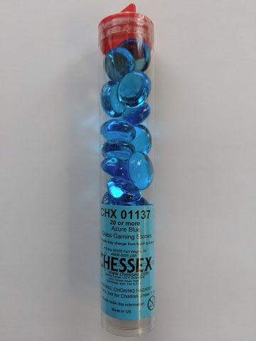 GLASS STONES AZURE BLUE (QTY 20+) 5.5" TUBE | BD Cosmos