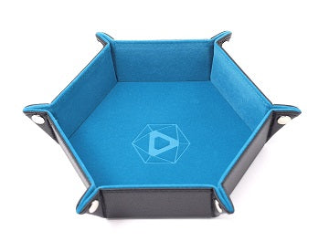 FOLDING HEX TRAY: WITH TEAL VELVET | BD Cosmos