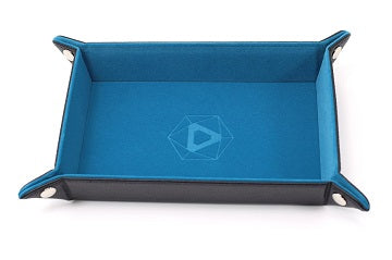 FOLDING RECTANGLE TRAY: WITH TEAL VELVET | BD Cosmos