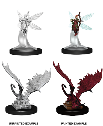 D&D UNPAINTED MINIS: PSEUDODRAGON AND SPRITE | BD Cosmos