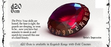 POLYHERO DICE: ROGUE D20 GEM - ROGUISH ROUGE | BD Cosmos