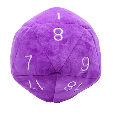 PLUSH JUMBO 10" D20 - WHITE AND PURPLE | BD Cosmos