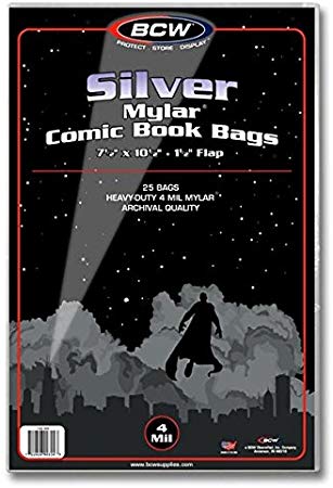 BCW SILVER MYLAR COMIC BOOK BAGS (4 MIL) | BD Cosmos