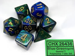 GEMINI 7-DIE SET BLUE-GREEN/GOLD. CHX26436 | BD Cosmos
