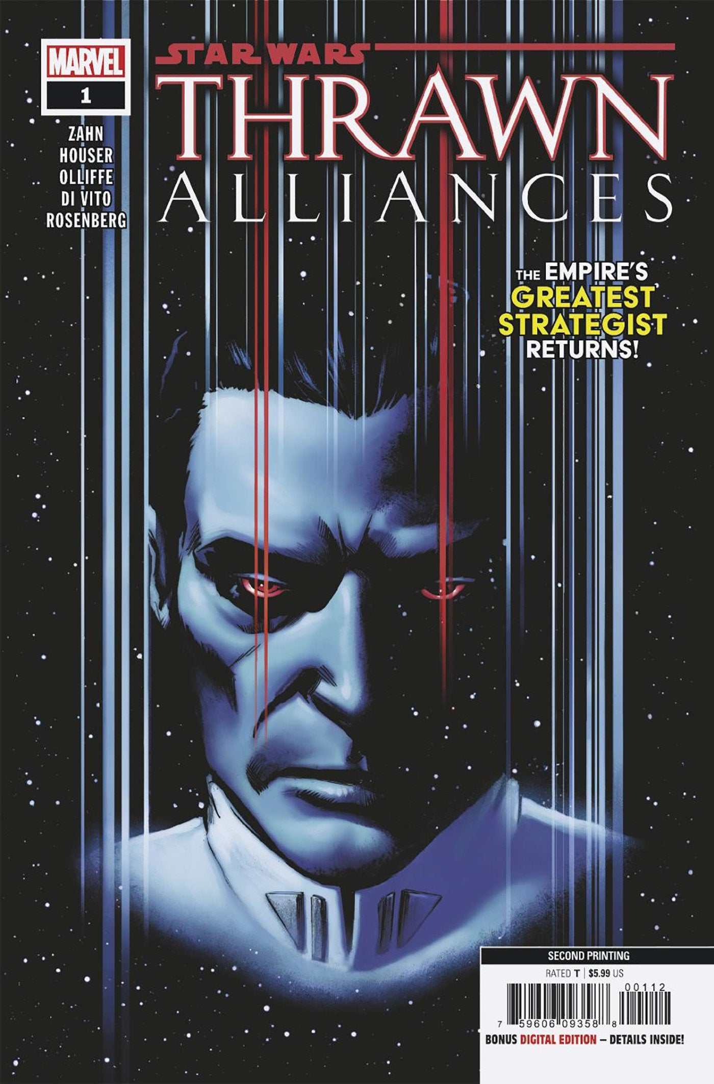 Star Wars : Thrawn Alliances #1 2e impression Marvel Lee Garbett 03/06/2024 | BD Cosmos