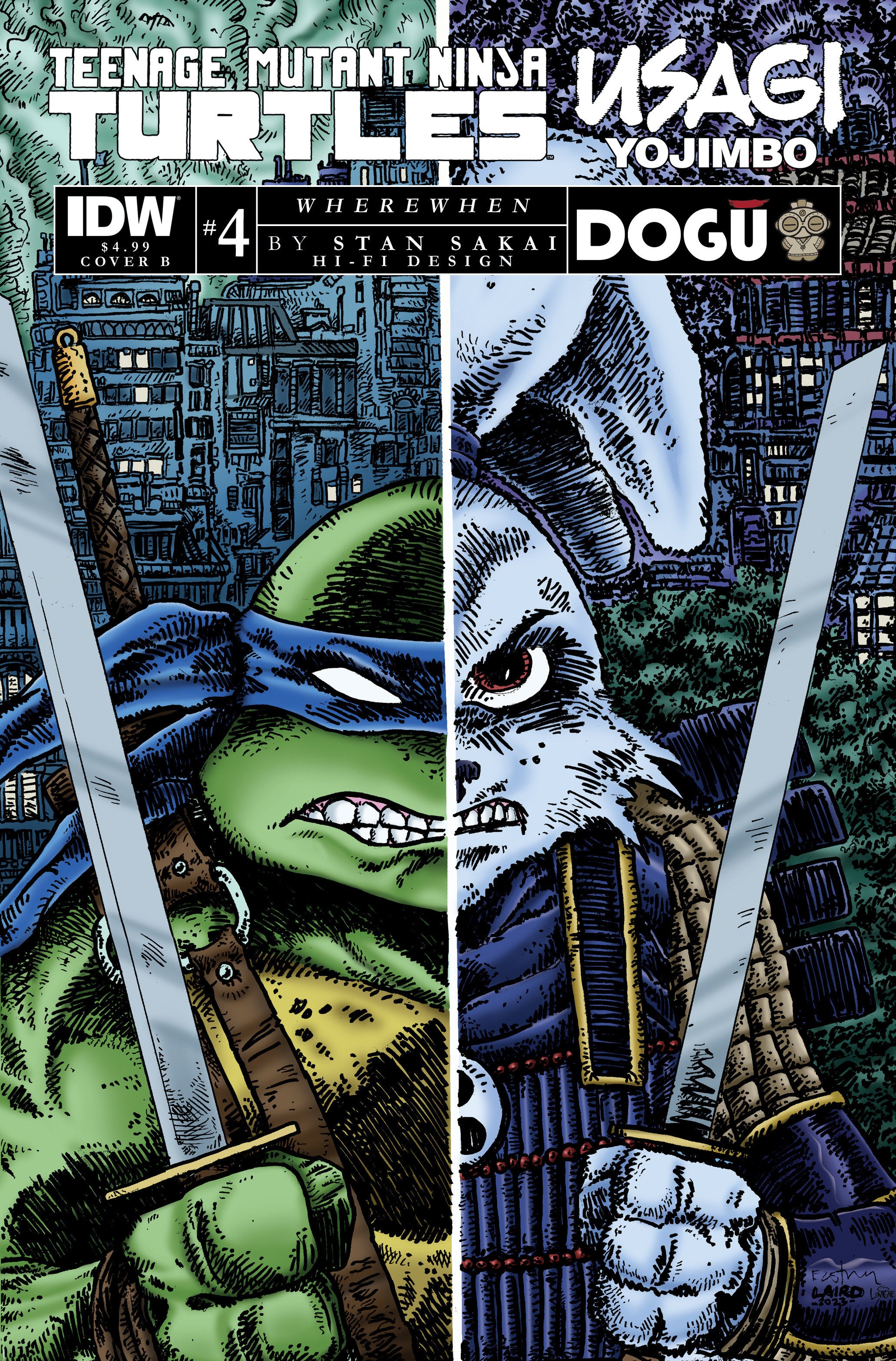 Teenage Mutant Ninja Turtles/Usagi Yojimbo: Wherewhen #4 Variant B (Eastman & Laird) | BD Cosmos