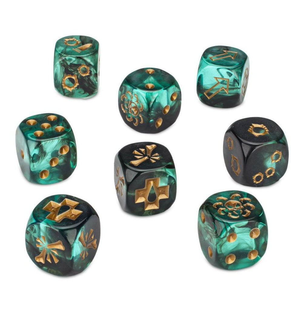NECROMUNDA VAN SAAR GANG DICE SET (8 DICE) | BD Cosmos