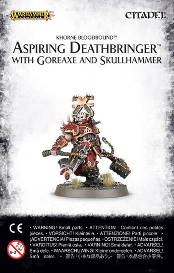AOS: KHORNE BLOODHOUND - ASPIRING DEATHBRINGER WITH GOREAXE AND SKULLHAMMER | BD Cosmos