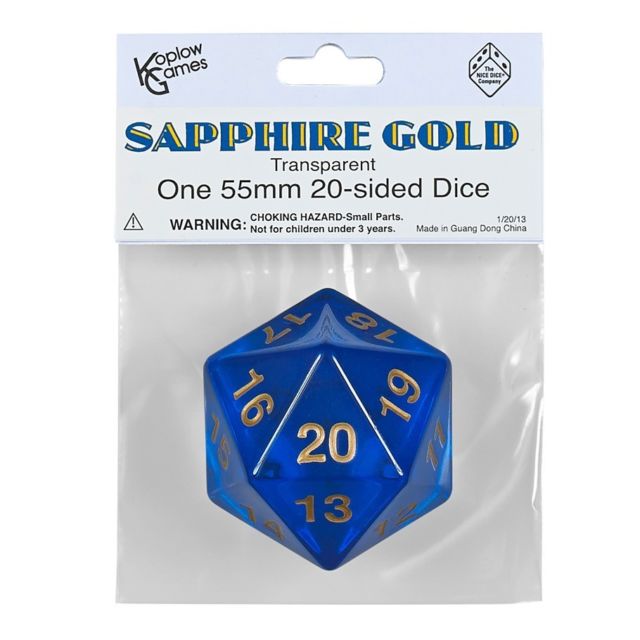 COMPTE À REBOURS DE 55 MM D20 SAPHIRE GOLD | BD Cosmos