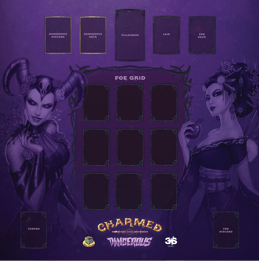 CHARMED AND DANGEROUS: GAME CERTERPIECE PLAYMAT | BD Cosmos