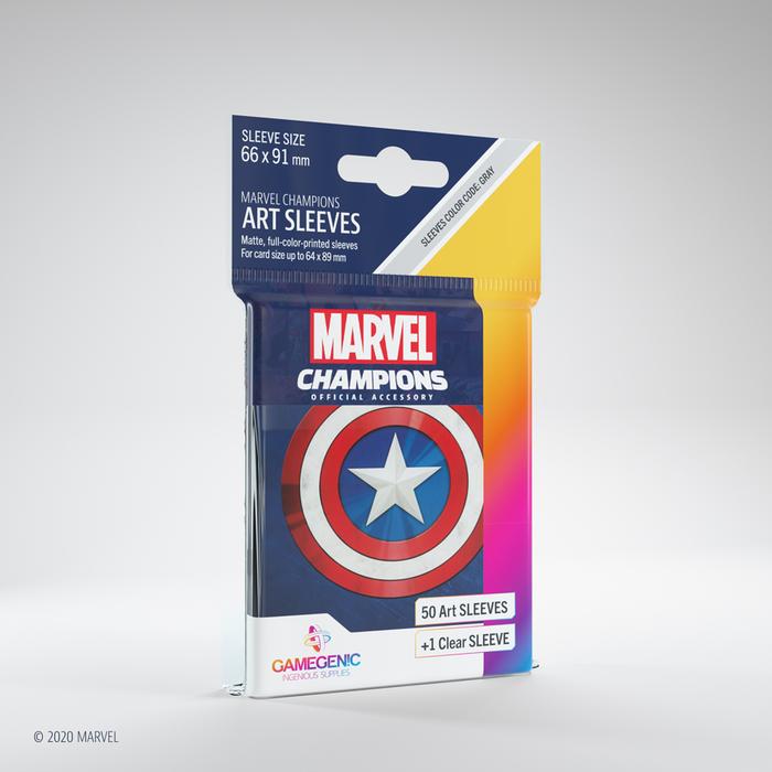 Marvel Champions Art Sleeves - Captain America | BD Cosmos