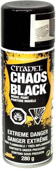 CITADEL SPRAY PAINT: CHAOS BLACK | BD Cosmos