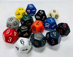 ASSORTED COLOR LOOSE DICE: D12 | BD Cosmos