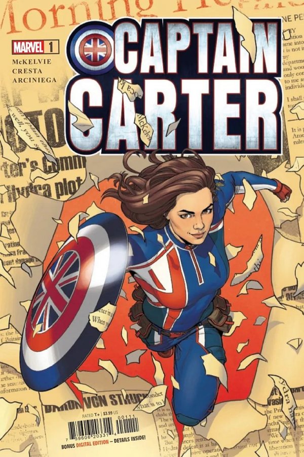 Captain Carter #1 (2022) Marvel 1st Print McKelvie Release 03/09/2022 | BD Cosmos