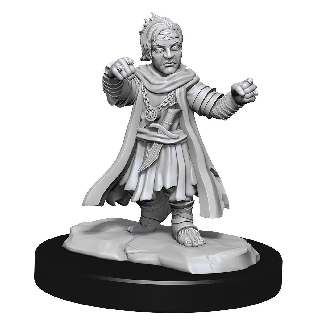 PF UNPAINTED MINIS: WV15 HALFLING MONK MALE | BD Cosmos